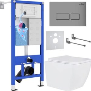 Унитаз подвесной с инсталляцией StounFix Dual Fresh 606295 21век