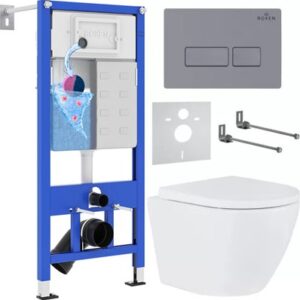 Унитаз подвесной с инсталляцией StounFix Dual Fresh 966774 21век