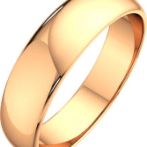Кольцо обручальное из розового золота 105008 21век