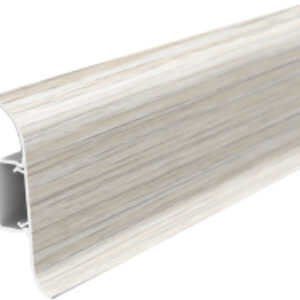 Плинтус Классик 252 Ясень белый 55мм с центральной планкой 21век