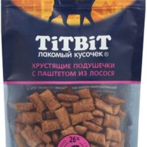 Лакомство для кошек Хрустящие подушечки с паштетом из лосося / 25314 21век