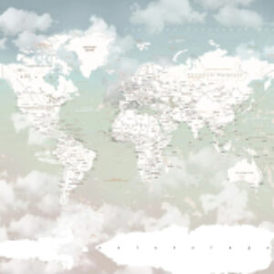 Фотообои листовые Детская Карта мира 358 21век