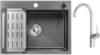 Мойка кухонная со смесителем 6045 Nano + Spike F9S07000 21век