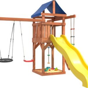 Игровой комплекс С качелями лодочка и гнездом 60 IgroWoods ДП-3 21век