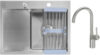 Мойка кухонная со смесителем 6550-R + Spike F9S07011 21век