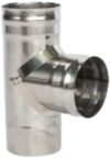Тройник для дымохода 90/200 AISI 430/0.8мм 380мм 21век