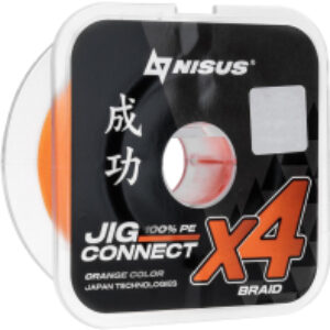 Леска плетеная Jig Connect X4 PE Orange 0.8 0.14mm / T-N-JC-X4-0.14-150-O 21век