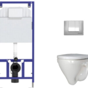 Унитаз подвесной с инсталляцией Attica SL DM ATCSLWH0104 + 525 040000 + S3 040043 21век