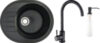 Мойка кухонная со смесителем New Lux R + смеситель W4998-3-22 + дозатор L405F 21век