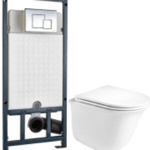 Унитаз подвесной с инсталляцией Telbach 004 GL-WT + Marberg 507 SE 21век