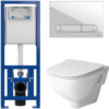 Унитаз подвесной с инсталляцией X-Joy C851701SC + Cersanit Link Pro S-IN-MZ-LINK_PRO + 64109 21век