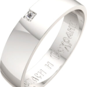 Кольцо венчальное из серебра 0210214.REL 21век