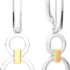 Серьги из комбинированного серебра 0300128.G14K 21век