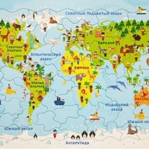 Развивающая игра Карта мира планшетный / 04477 21век