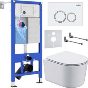 Унитаз подвесной с инсталляцией StounFix Dual Fresh 906789 21век