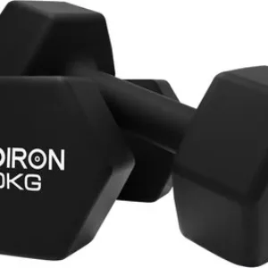 Набор гантелей Неопреновые гексагональные по 10кг / Г2100НГ 21век