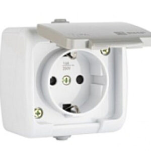 Розетка Мурманск-1 16А IP54 с защитными шторками и крышкой / EFR16-029-3 21век