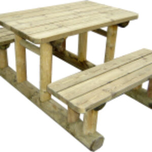 Скамья-стол садовая С присоединенными скамьями 1200x1700xН750 21век