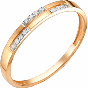 Кольцо из красного золота П1216-097К14 21век