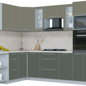 Кухонный гарнитур Мила Пластик 1.68x2.6 LV 21век