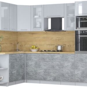 Кухонный гарнитур Мила Пластик 1.68x2.6 LV 21век