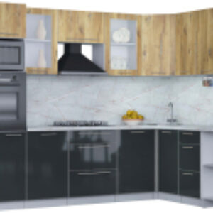 Кухонный гарнитур Мила Пластик 1.68x2.8 правая 21век