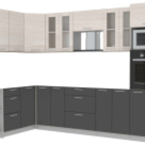 Кухонный гарнитур Мила 1.68x3.0 левая без столешницы 21век