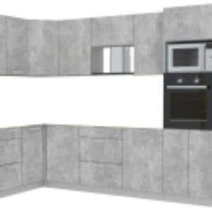 Кухонный гарнитур Мила Лайт 1.68x3.2 левая без столешницы 21век