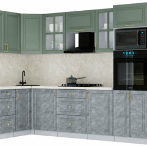 Кухонный гарнитур Мила Шато 1.68x3.2 ВТ LV 21век