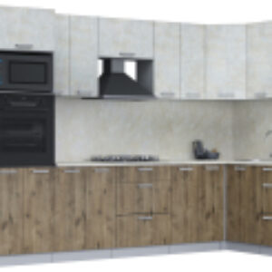 Кухонный гарнитур Мила Лайт 1.68x3.4 правая 21век