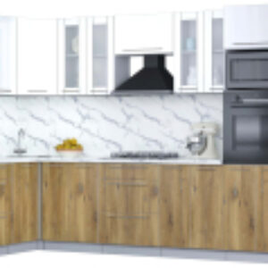 Кухонный гарнитур Мила Пластик 1.68x3.4 левая 21век