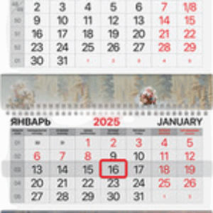 Календарь настенный 2025г квартальный / 116149 21век