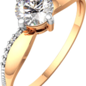 Кольцо из розового золота 210516 21век