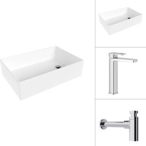 Умывальник со смесителем 21518-1 + Cascade 21СК0655C с сифоном 21635CH 21век