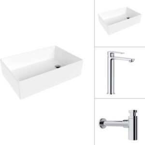 Умывальник со смесителем 21518-1 + Moon 21СK81691C с сифоном 21635CH 21век