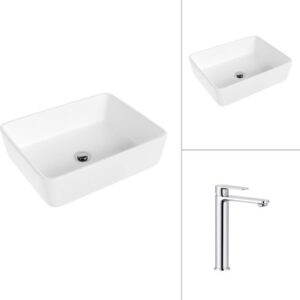 Умывальник со смесителем 21674 + Moon 21СK81691C 21век