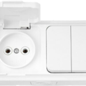 Блок выключатель+розетка Пралеска Аква 2В-РЦ-655 21век