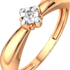 Кольцо помолвочное из комбинированного золота 2D00132.14K.B 21век