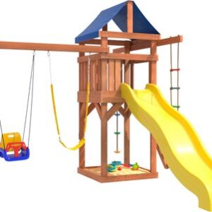 Игровой комплекс С качелями 3 в 1 и гибкими подвесными IgroWoods ДП-15 21век