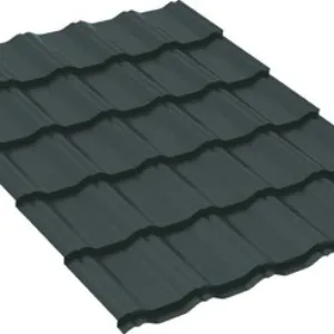 Металлочерепица Модульная Вилейская Волна 350x25 Эконом Плюс-Пэ-мат RAL7016 21век