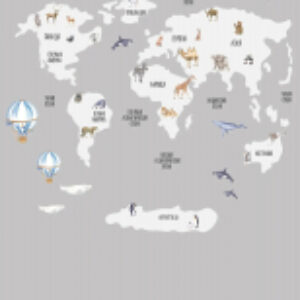 Фотообои листовые Детская Карта мира 385 21век