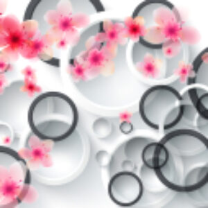 Фотообои листовые Абстракция с кругами 3 21век