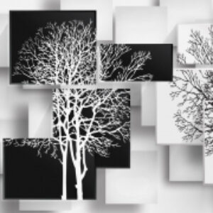 Фотообои листовые 3D Абстракция Дерево Инь-Янь / 933270 21век