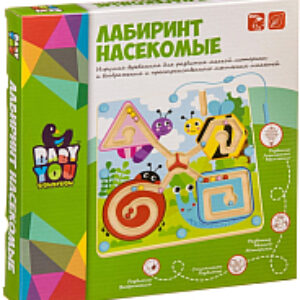 Развивающая игра Лабиринт с магнитными шариками. Насекомые / ВВ4009 21век