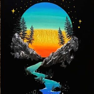 Картина по номерам Закат в горах 40x50 /  BHR0576 21век