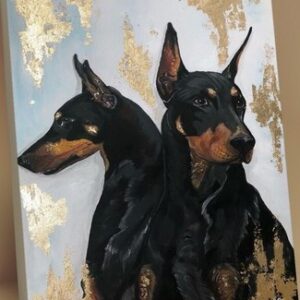 Картина по номерам Собаки породы доберман 40x50 / HR0458 21век