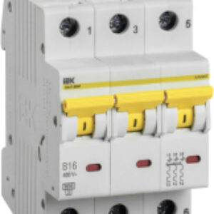 Выключатель автоматический ВА47-60M 3Р 16А 6кА B / MVA31-3-016-B 21век