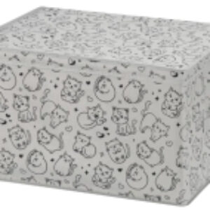 Коробка для хранения Котик черный на сером / 490355 21век