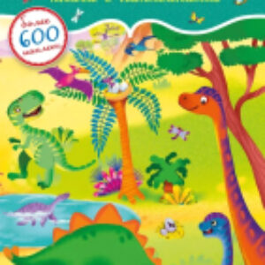 Развивающая книга 600 наклеек. Мир динозавров 21век