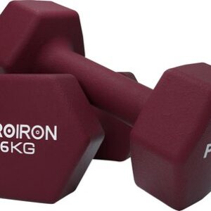 Набор гантелей Неопреновые гексагональные по 6кг / Г2060НГ 21век